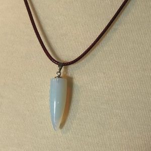 🆕 MOONSTONE pendant on 18” burgundy cord necklace